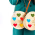 Colorful Hearts Shoulder Bag - Unique Handcrafted Tote
